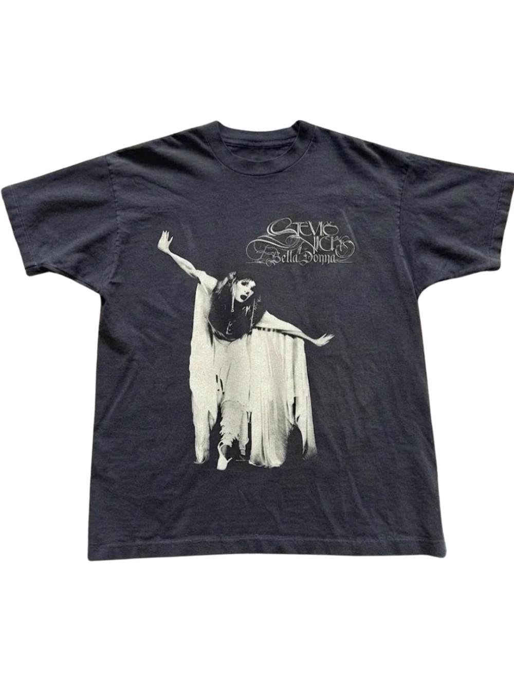 Gildan Black Stevie Nicks Graphic Tee with White Band Art